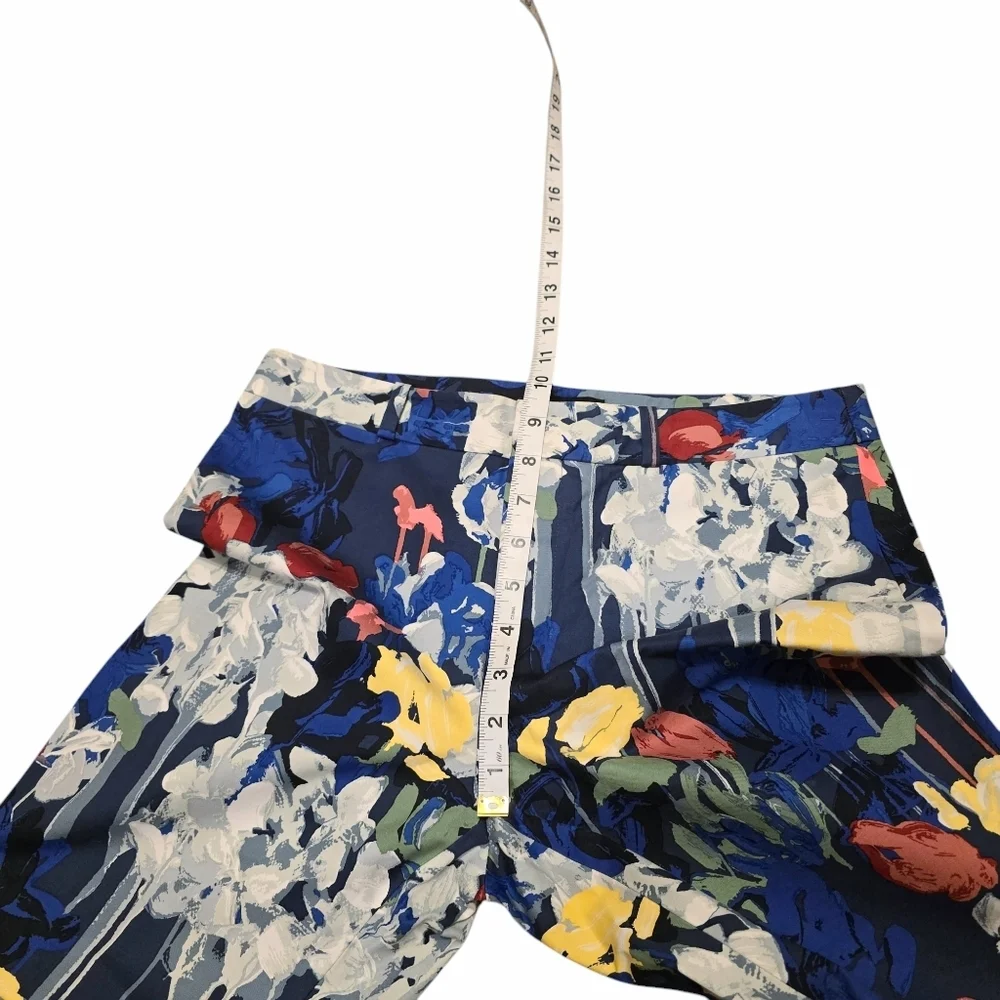 Kate Spade Saturday Blue Yellow Red White Floral Pants 4